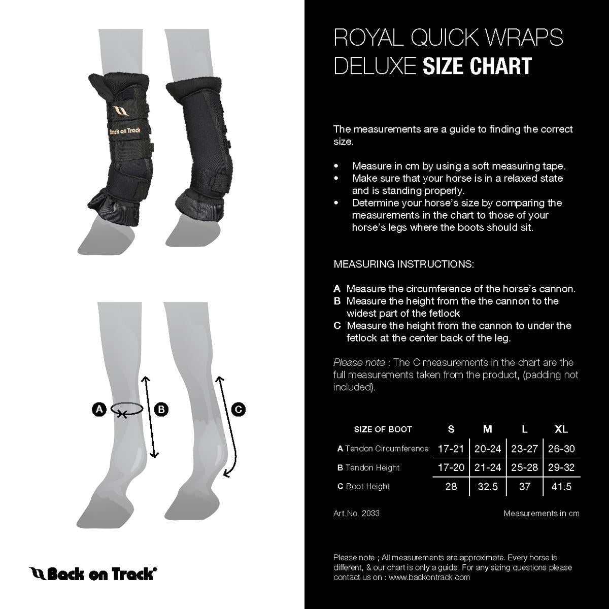 Back on Track Royal Quick Wraps Deluxe