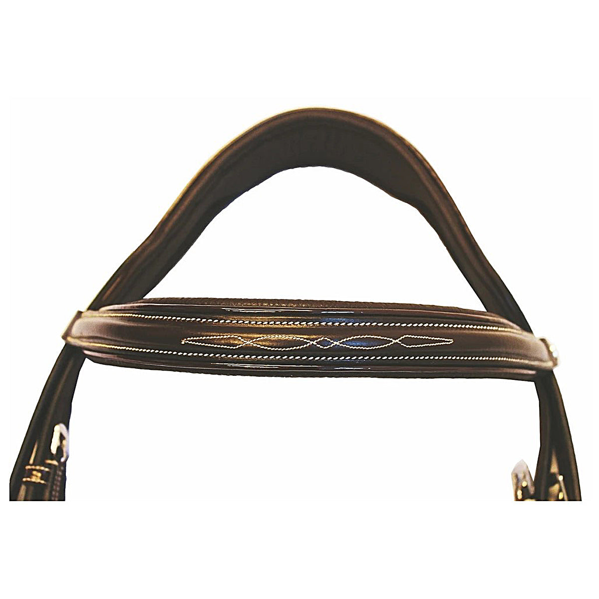HDR Pro Mono Crown Fancy Bridle with Patent Leather Piping and Laced Reins