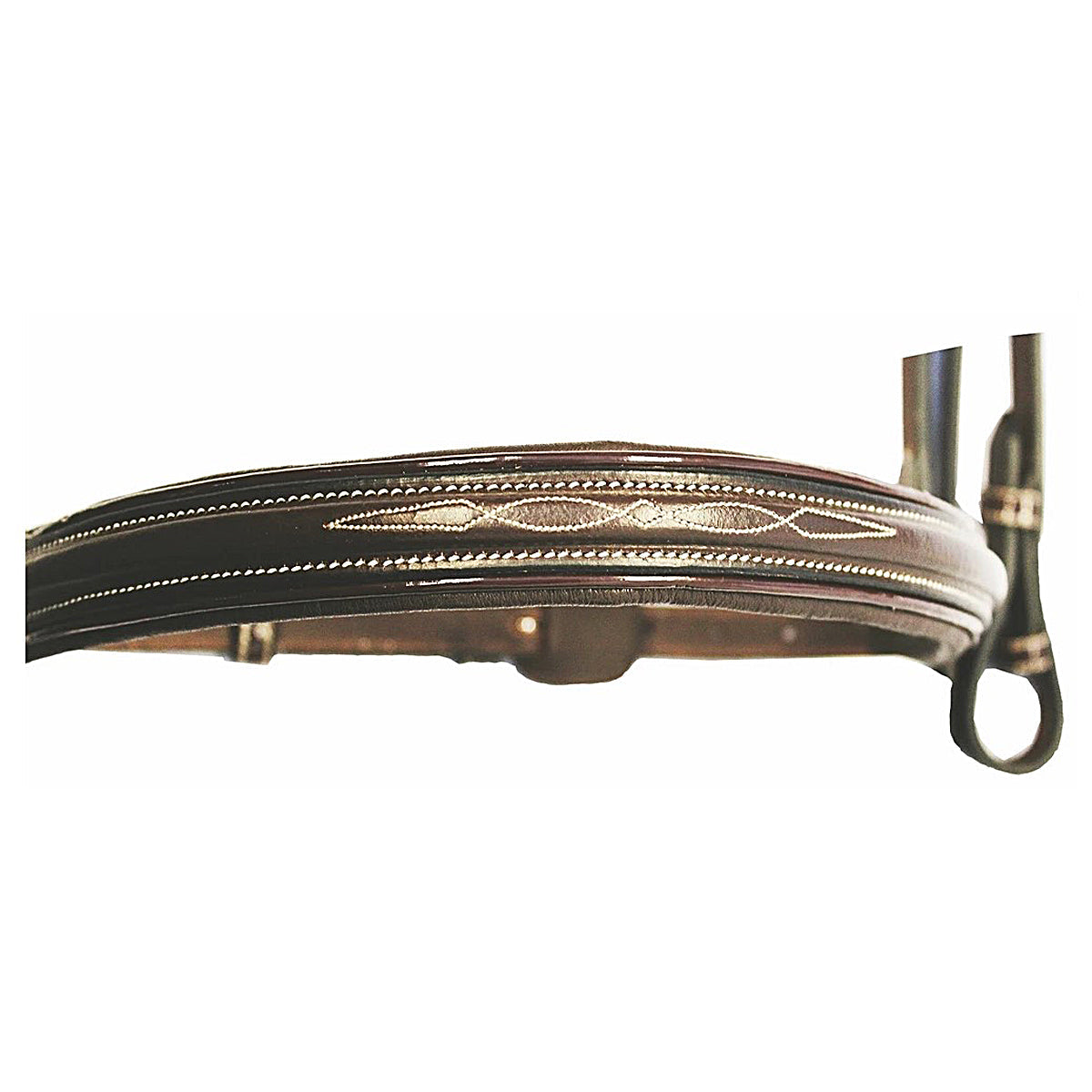 HDR Pro Mono Crown Fancy Bridle with Patent Leather Piping and Laced Reins