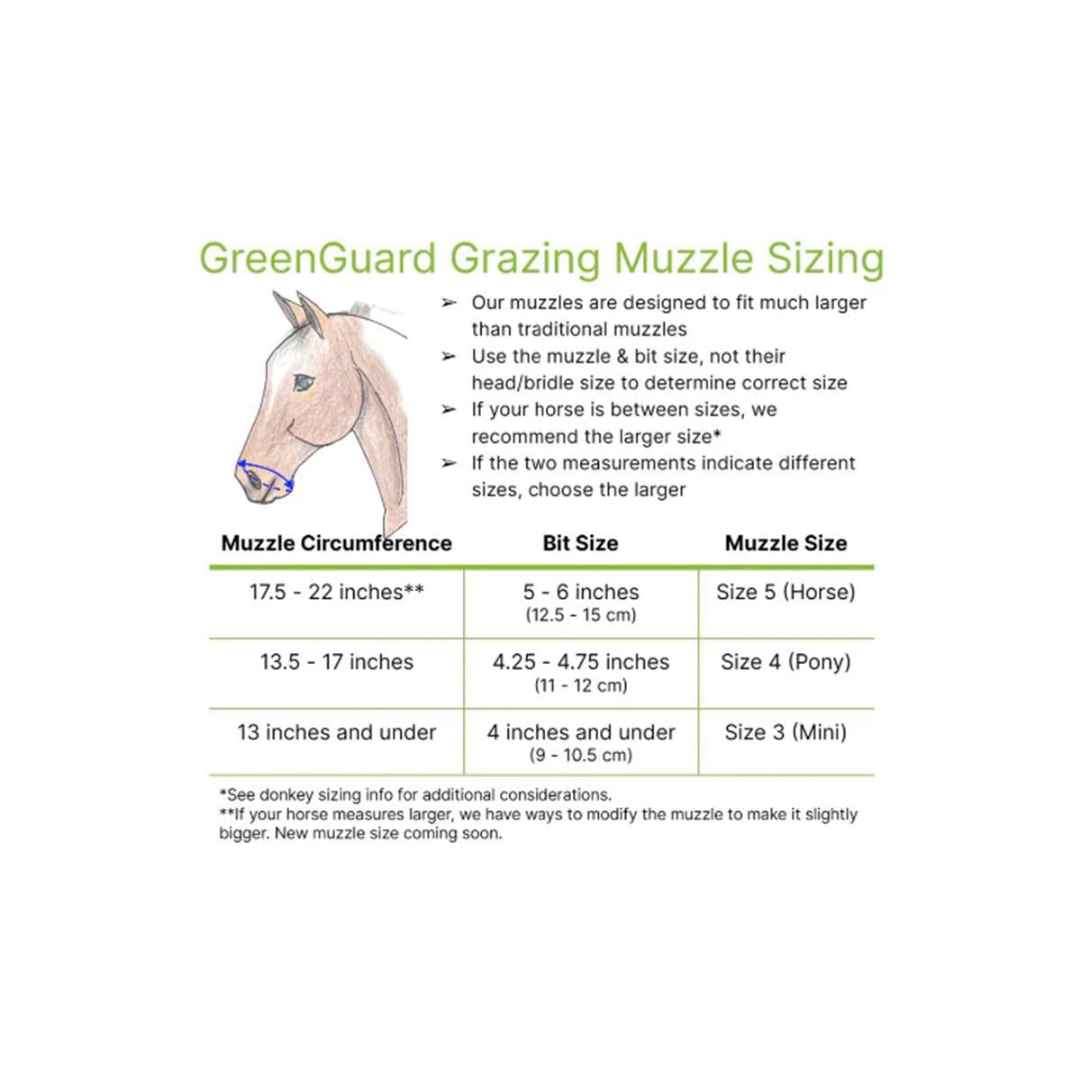 GG Equine GreenGuard Grazing Muzzle