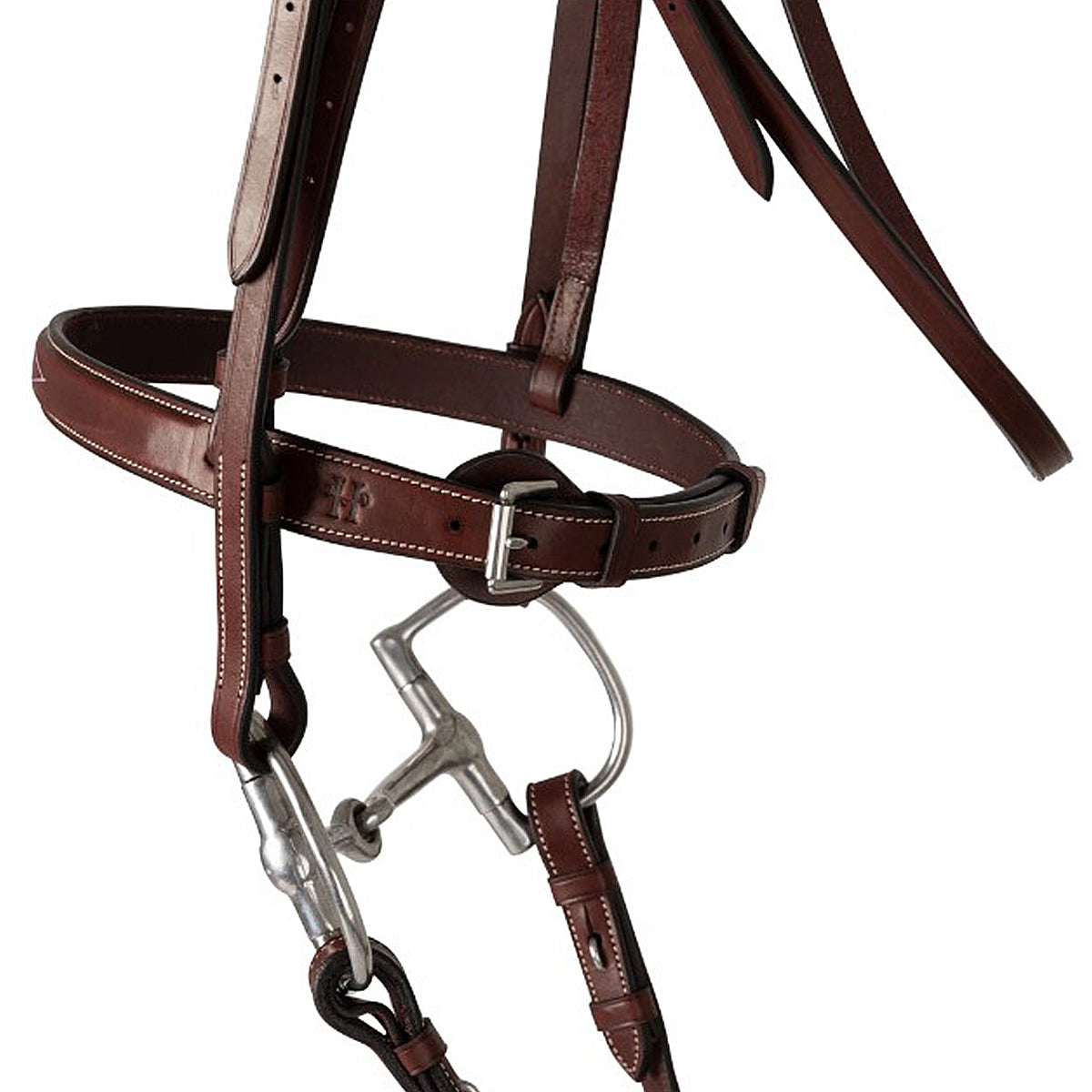 Huntley Equestrian Classic Fancy Stitched Schooling Hunter Bridle with Reins