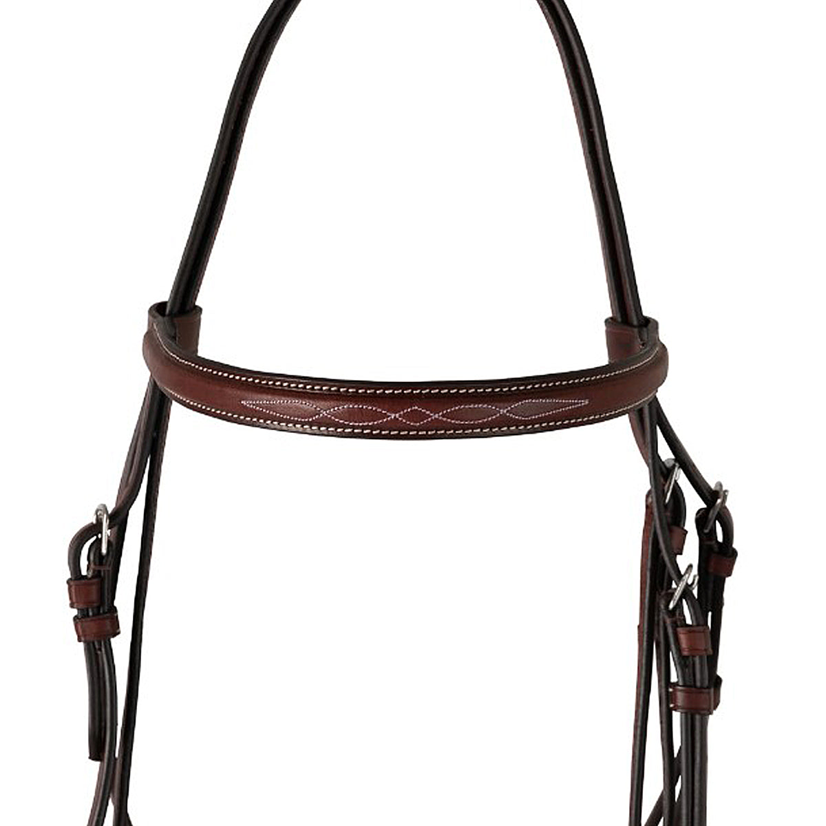Huntley Equestrian Classic Fancy Stitched Schooling Hunter Bridle with Reins