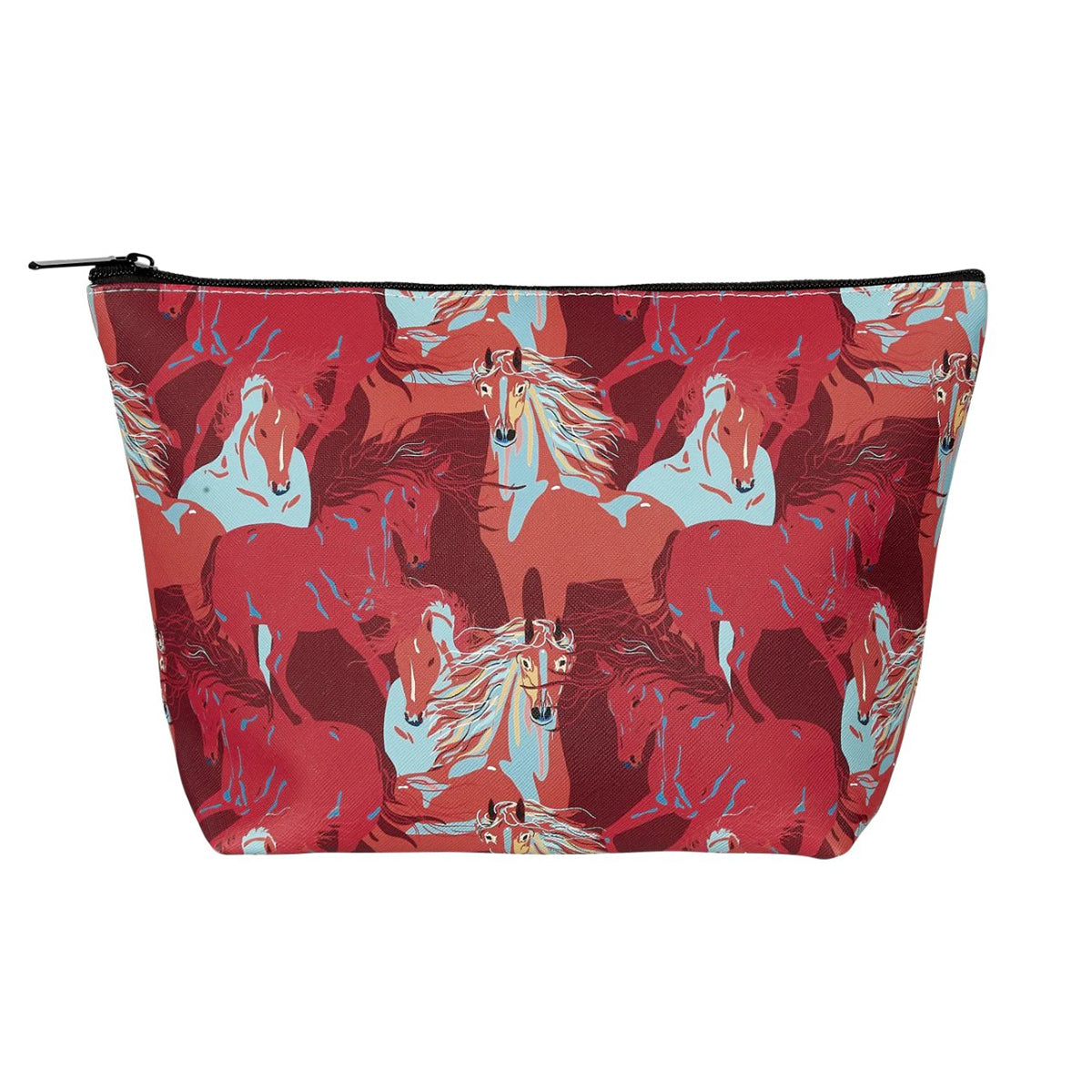 AWST Int'l Colorful Horses Cosmetic Pouch
