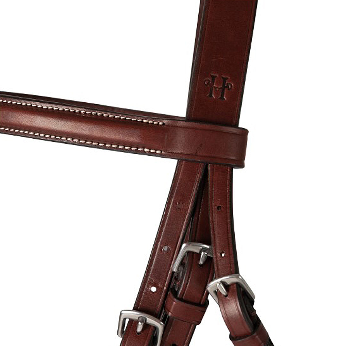 Huntley Equestrian Classic Fancy Stitched Schooling Hunter Bridle with Reins