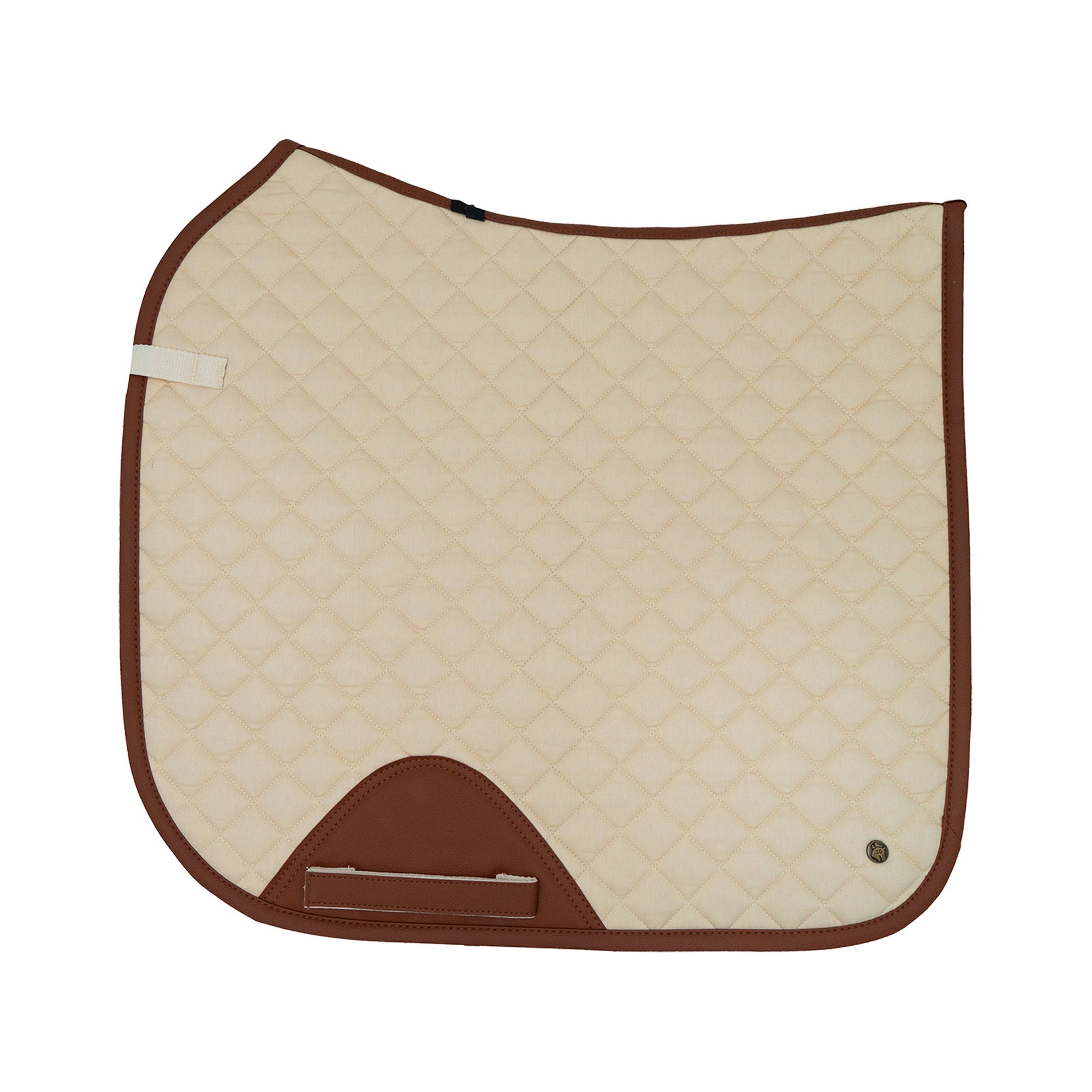 Sixteen Cypress  Dressage Pad, Pearl & Cognac