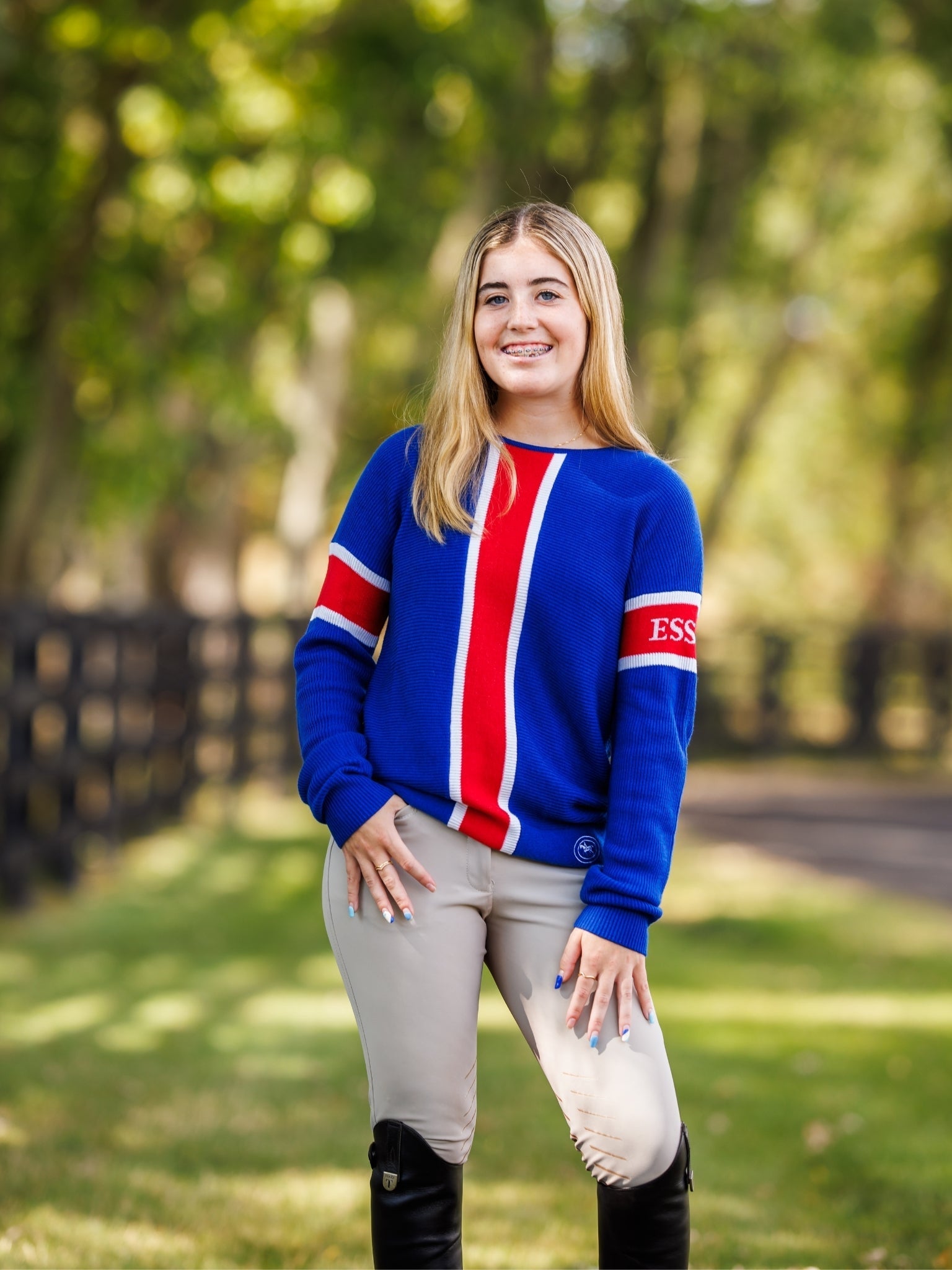 Essex Classics  Essex Logo Sweater - Essex Blue