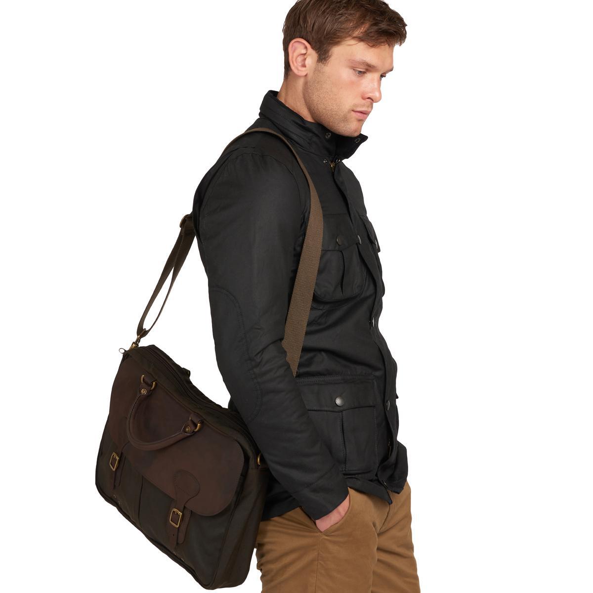 Barbour Wax Leather Briefcase