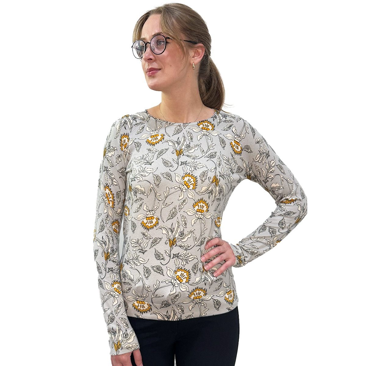 Kastel Dove Vintage Jacobean Crewneck Sweater