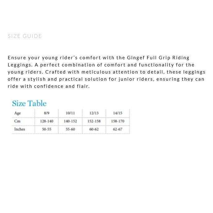 Equiline Junior Gingef Full Grip BX-Tech Leggings