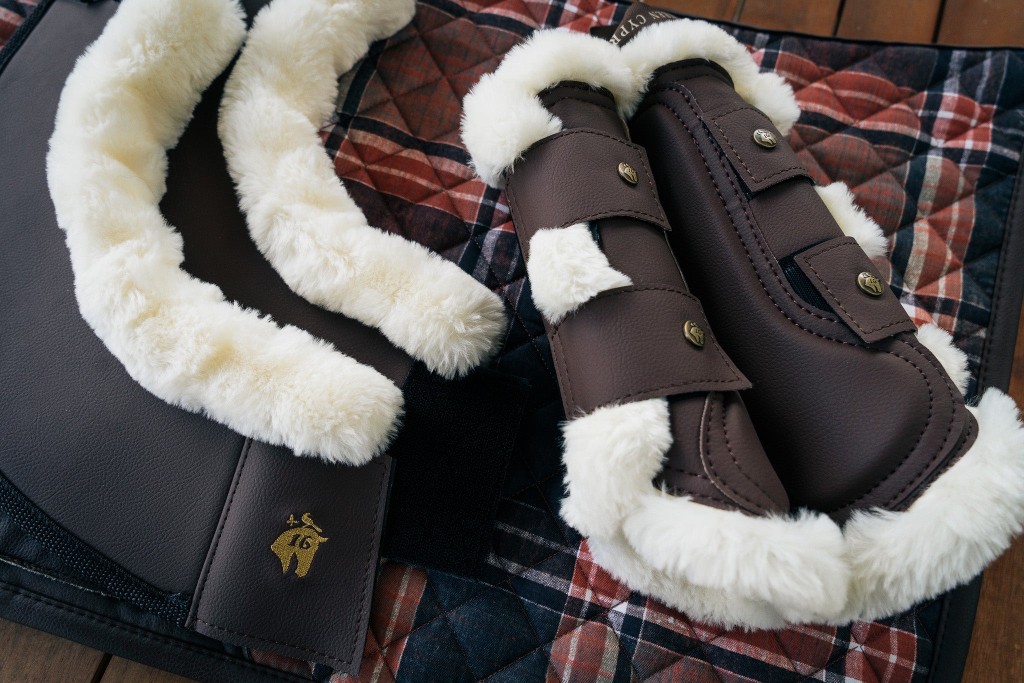 Sixteen Cypress  Leatherette Bell Boots, Hickory